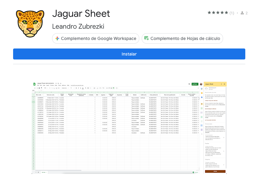 ¿Cómo instalar Jaguar Sheet?